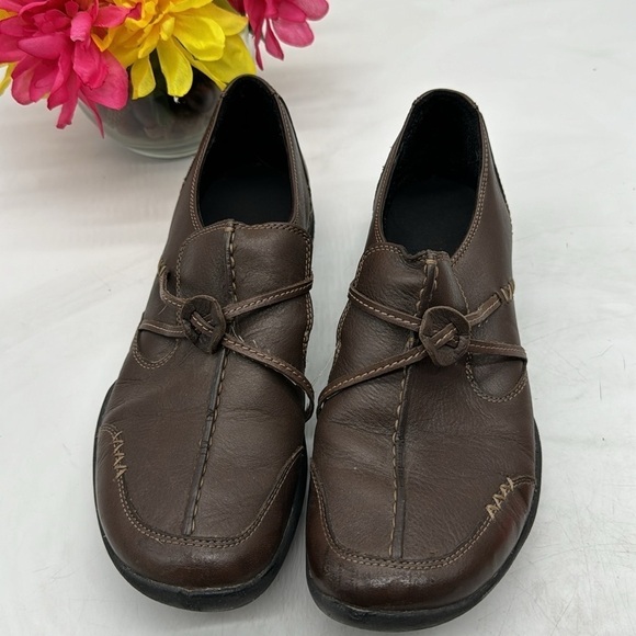 Clarks Brown Leather Loafer Size 9 MCL4814 - Picture 2 of 9